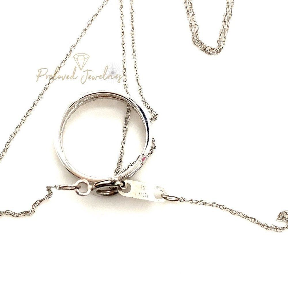 10k Diamond Eternity Pendant Necklace - Picture 5 of 10